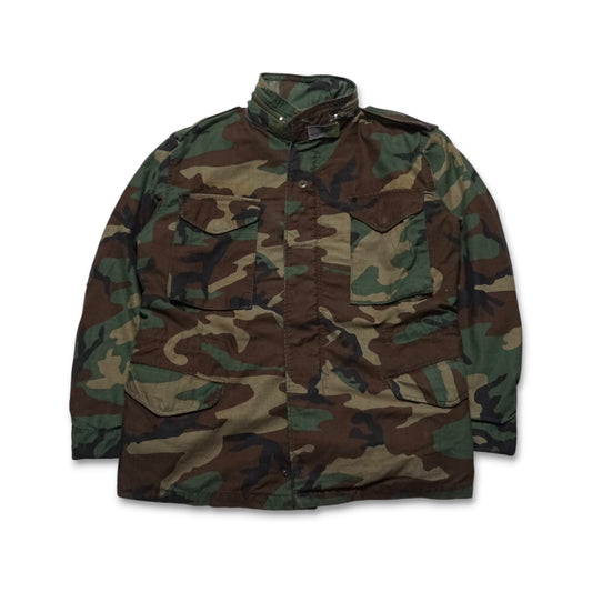 1980s Military M-65 Field Jacket "Camo" Size: M