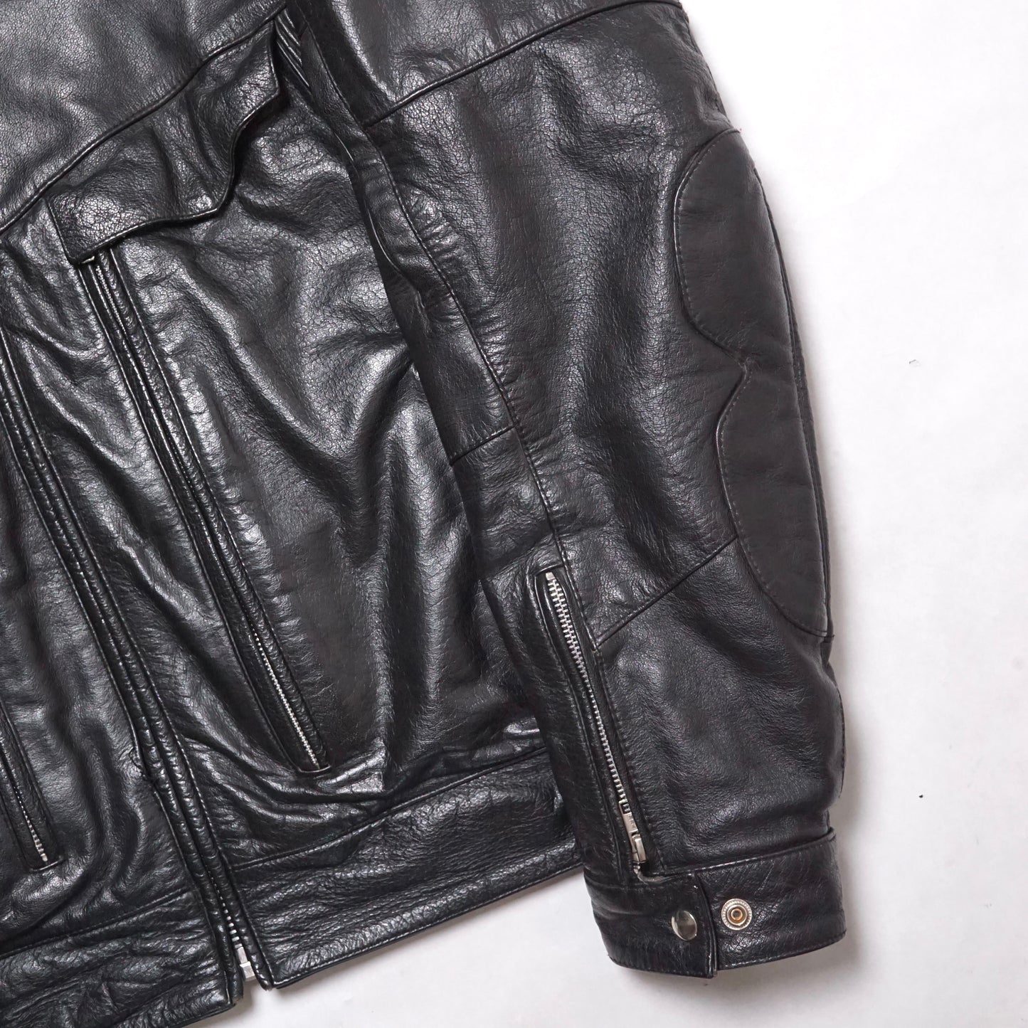 2000s Cafe Racer Leather Jacket Size: L/XL