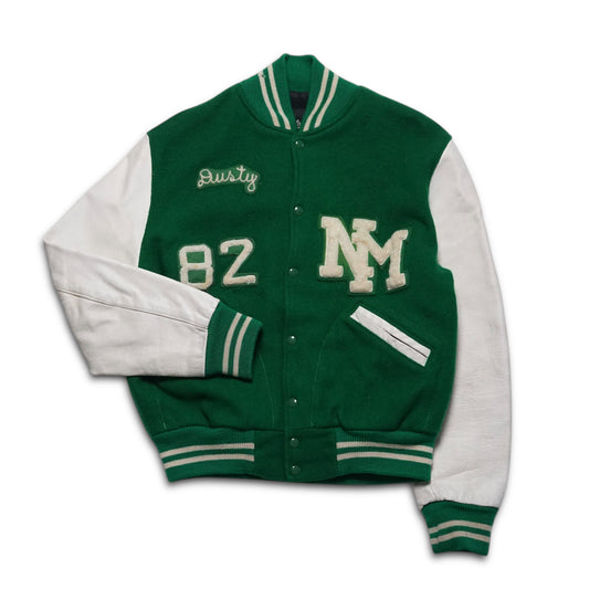1980s Varsity Letterman Jacket "Green" Size: M