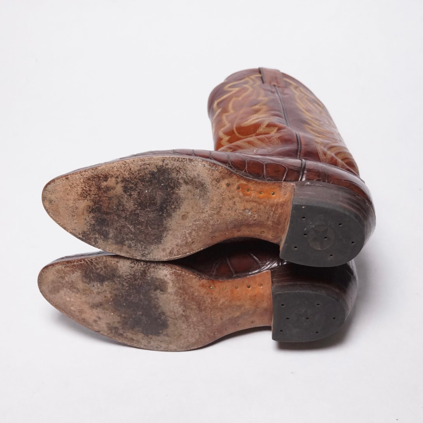 1990s Justin Cowboy Boot "Alligator " Size: 10M