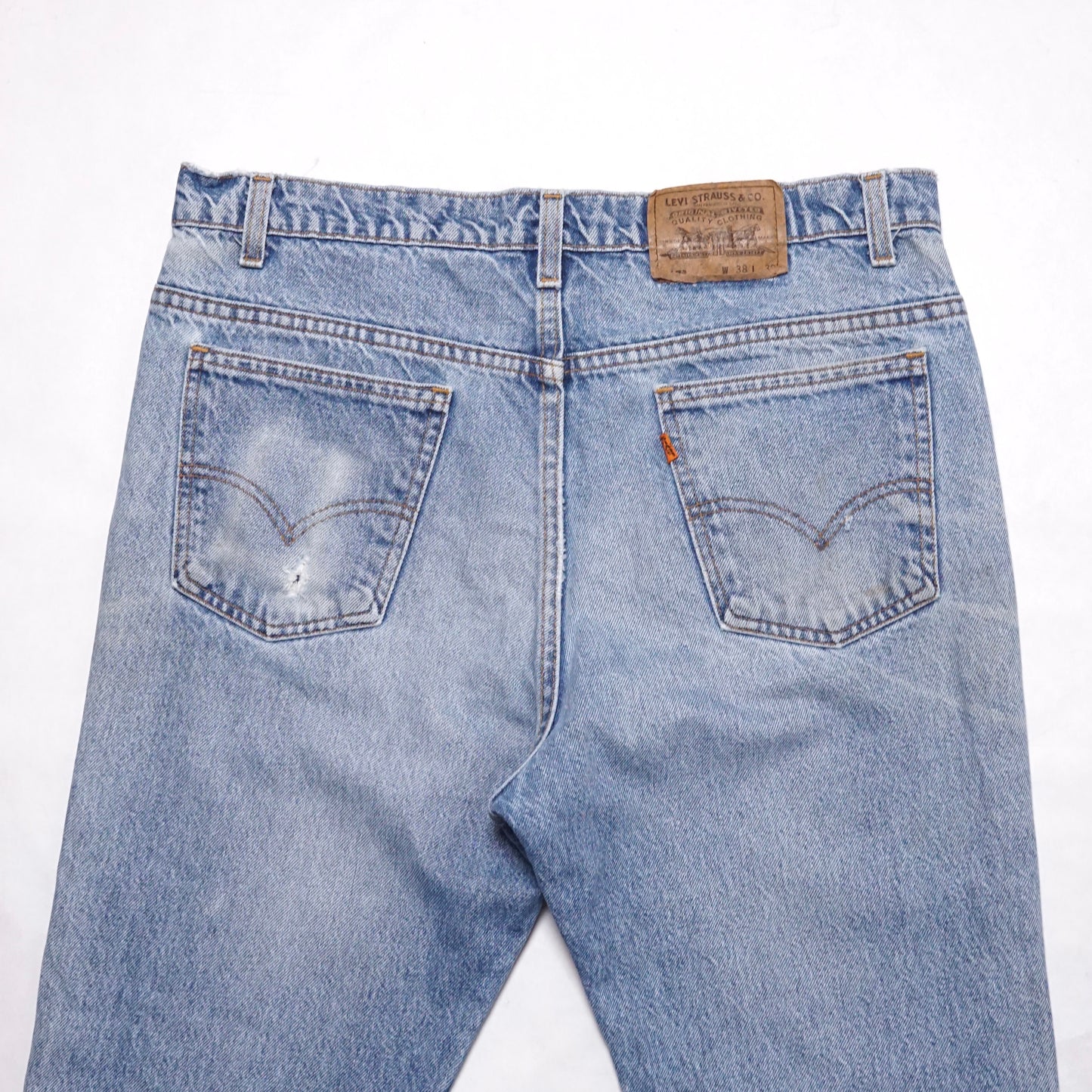 1990s Levi 517 Orange Tab "Light Wash" Size: 37W/30L
