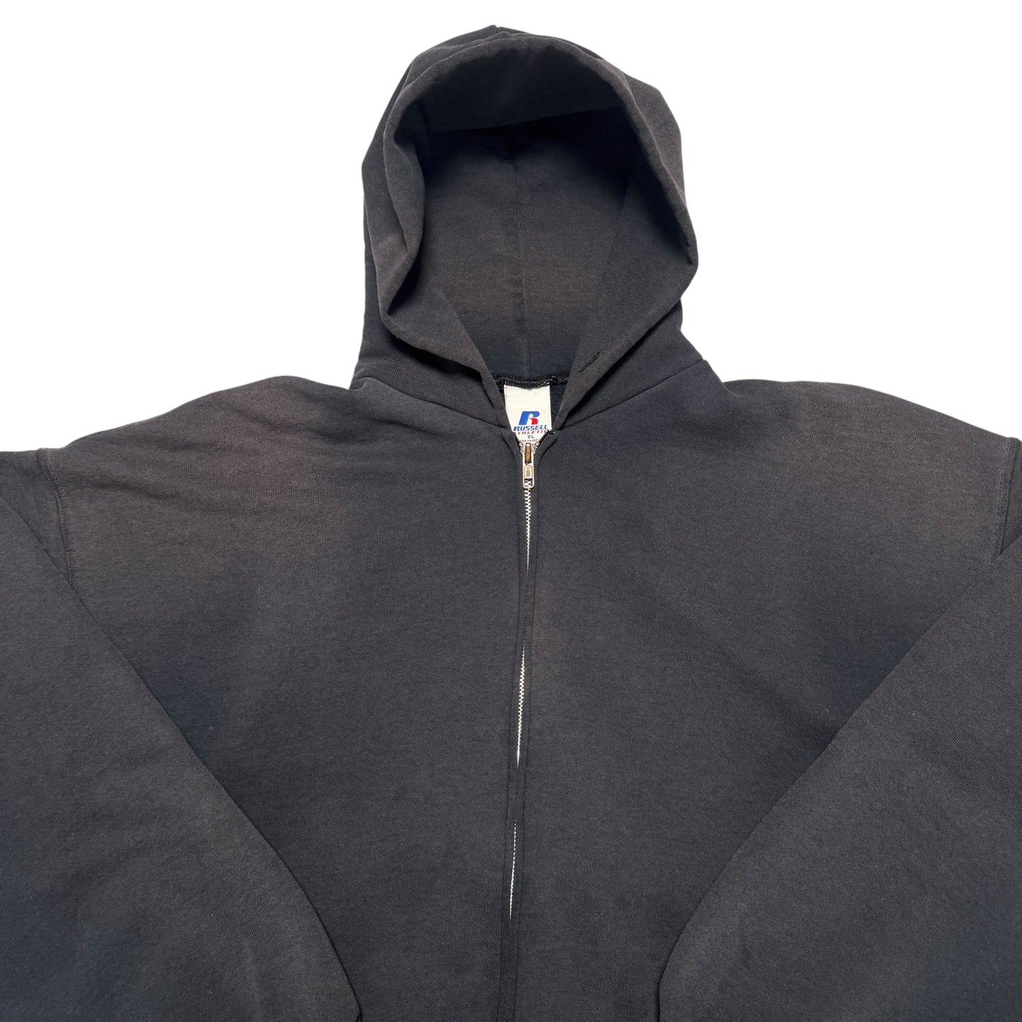 2000s Russell Athletic Zip Up Hoodie "Faded" Size: XL
