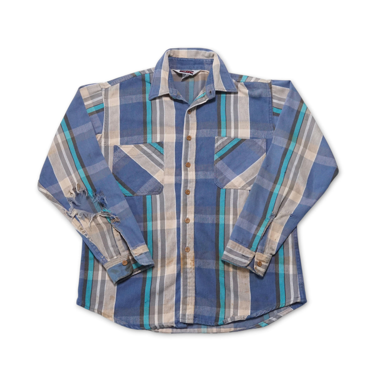 1990s Big Mac Cotton Flannel "Distressed" Size: XL