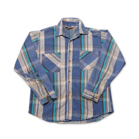 1990s Big Mac Cotton Flannel "Distressed" Size: XL