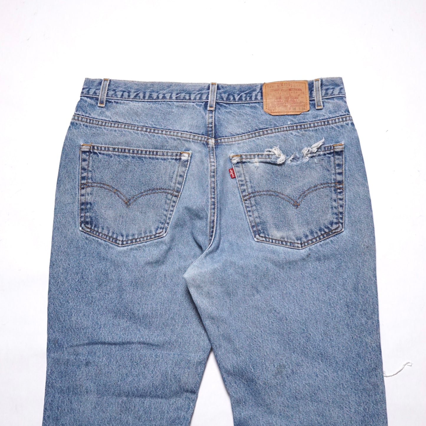 1990s Levi 517 "Thrashed" Size: 37W/33L