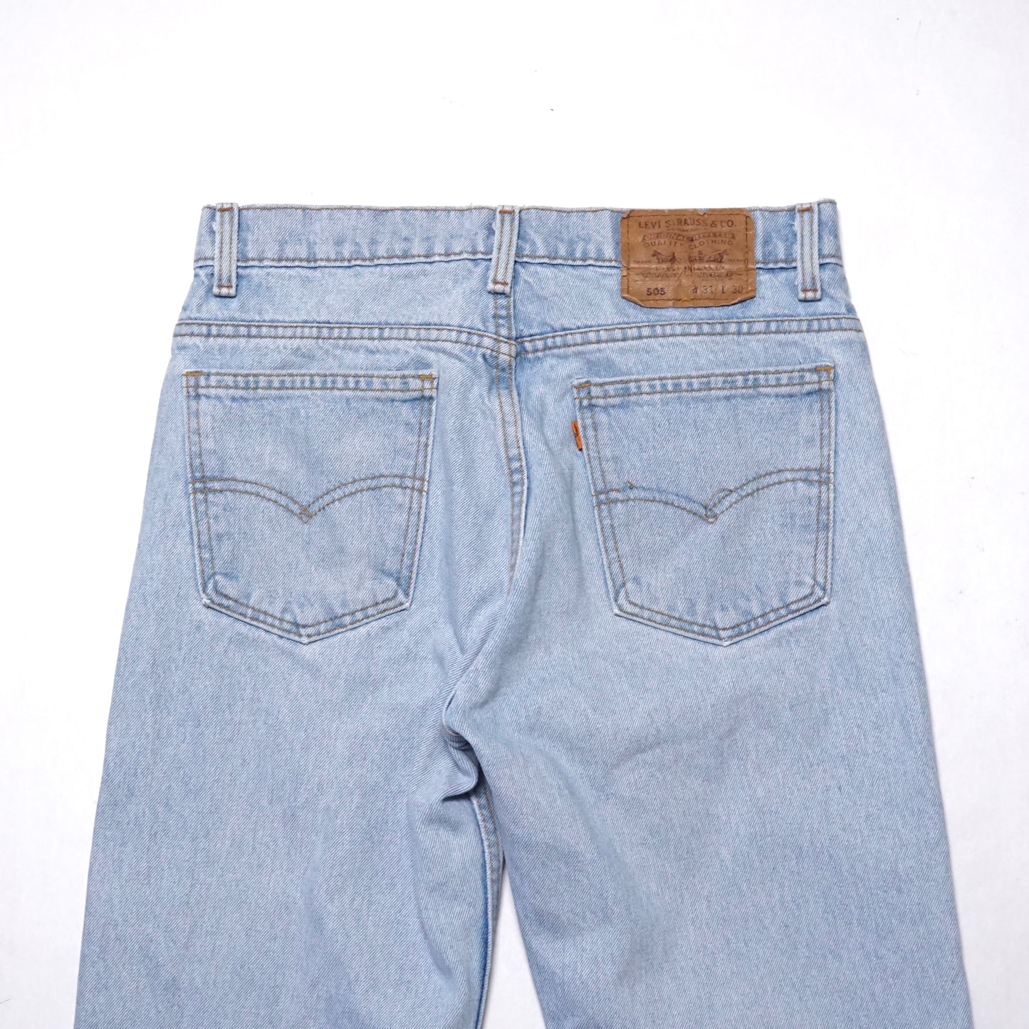 1990s Levi 505 Orange Tab "Light Wash" Size: 30W/31L