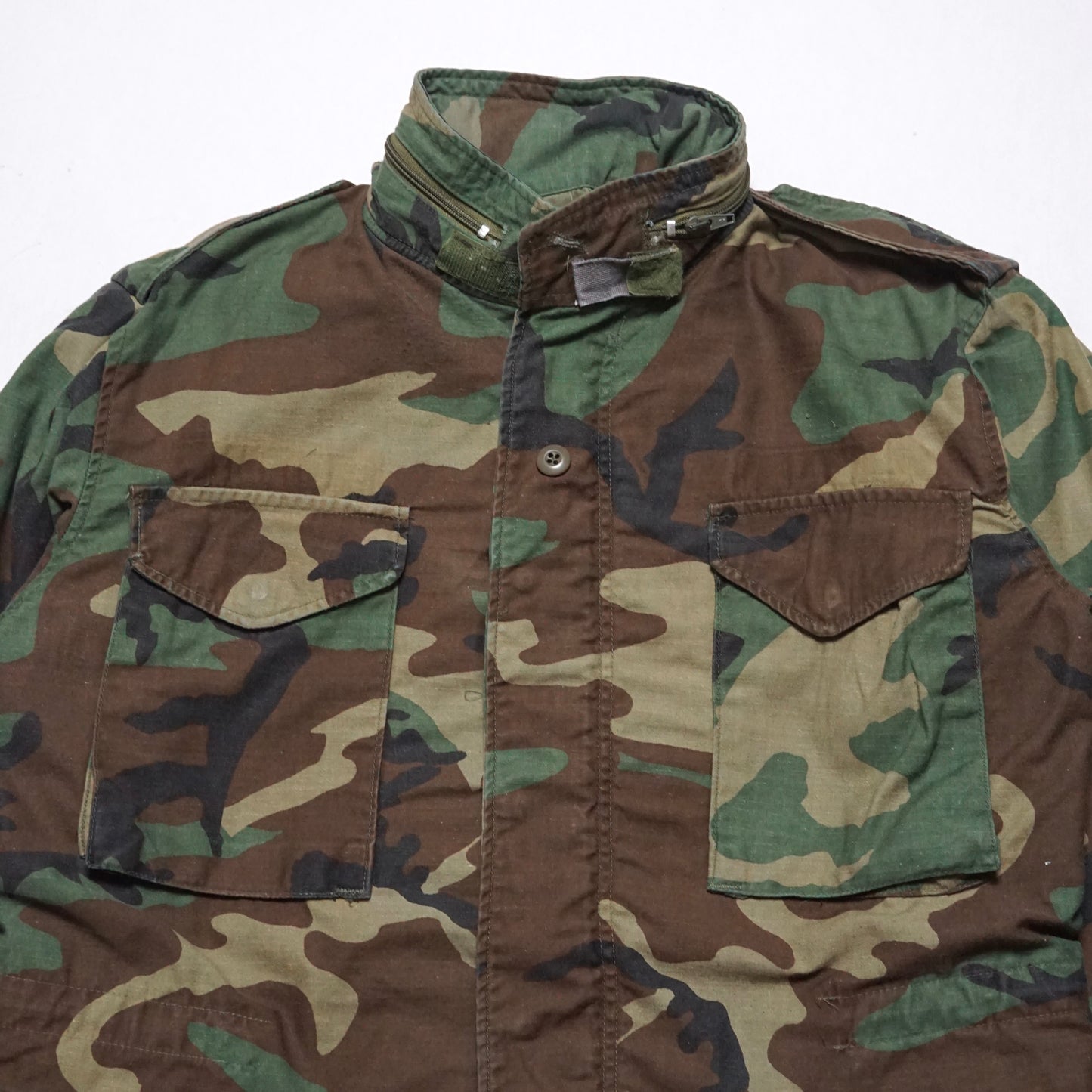 1980s Military M-65 Field Jacket "Camo" Size: M