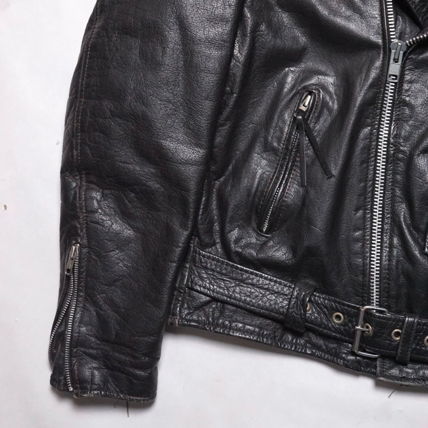 2000s Motorcycle Leather Jacket Size: M