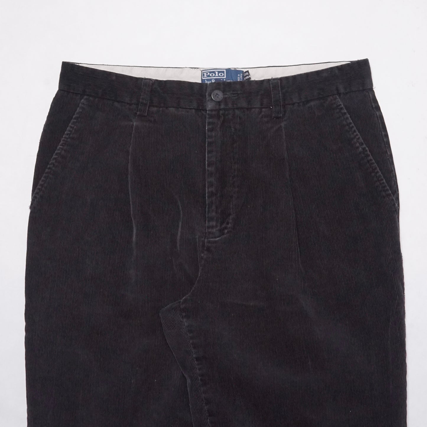 1990s Polo Corduroy Pant "Black" Size: 33W/29L