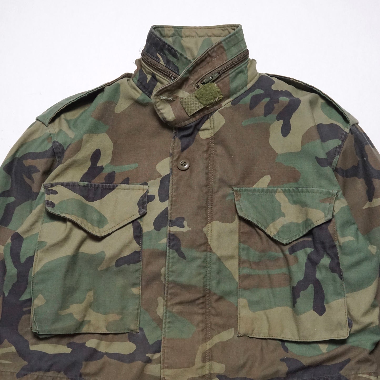 1980s Military M-65 Field Jacket "Camo" Size: S/M