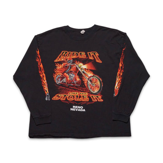 2000s Biker Long Sleeve “Stole It” Size: L/XL