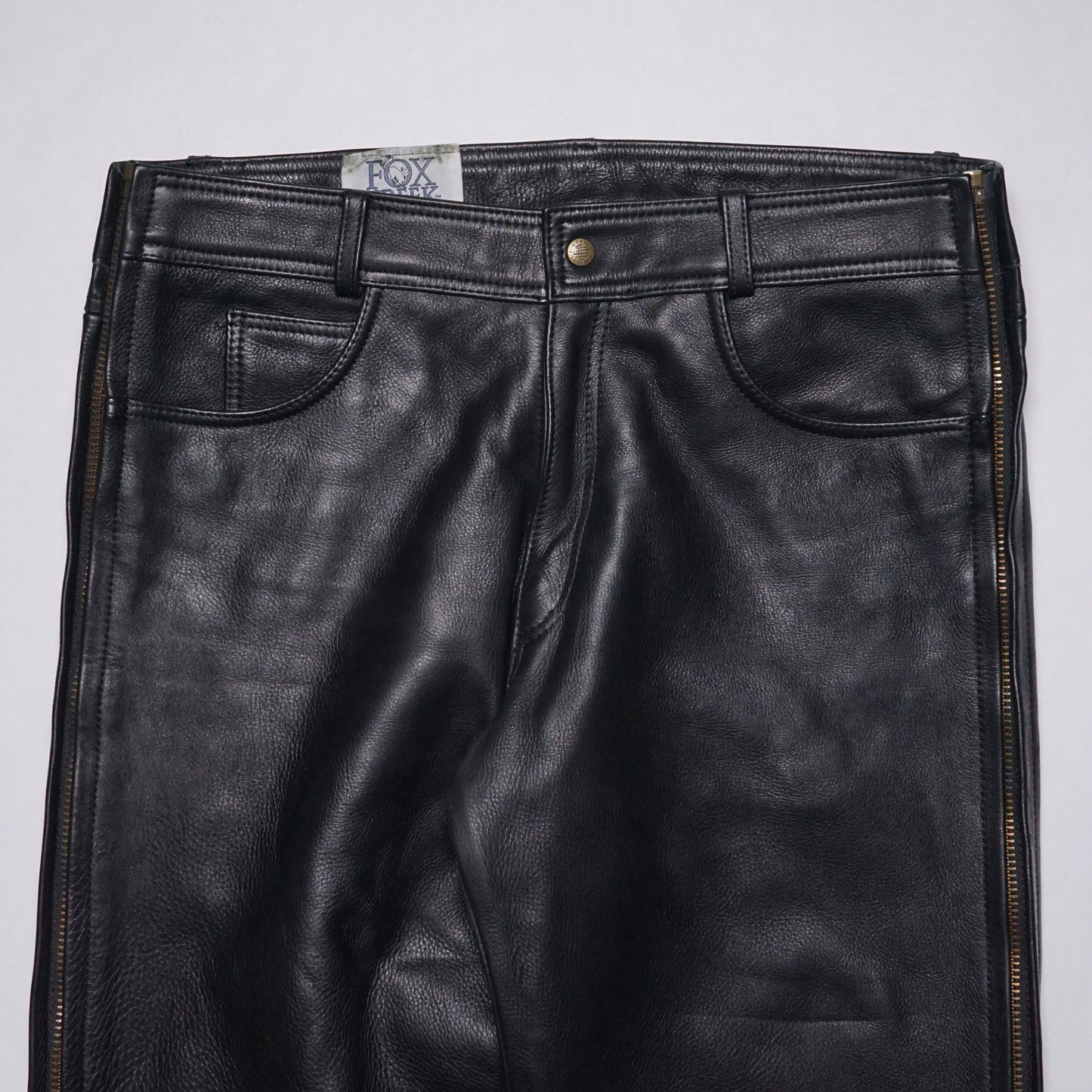2000s Motorcycle Leather Pant "Black" Size: 36W/34L