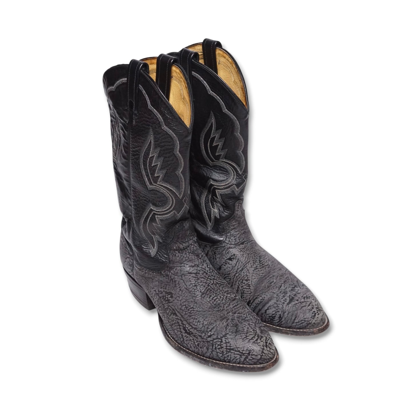 1990s Tony Lama Cowboy Boot "Grey" Size: 9M