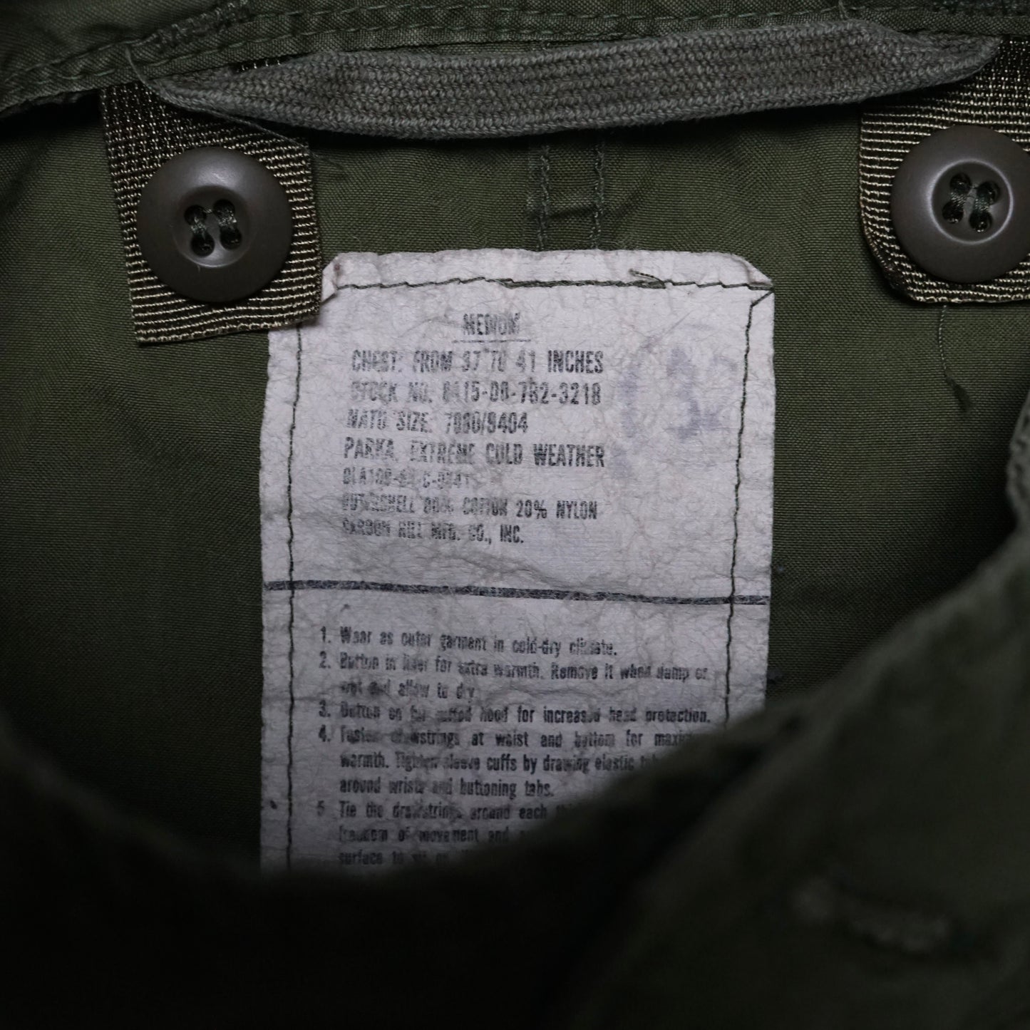 1980s Military M-65 Fishtail Parka Size: L/XL