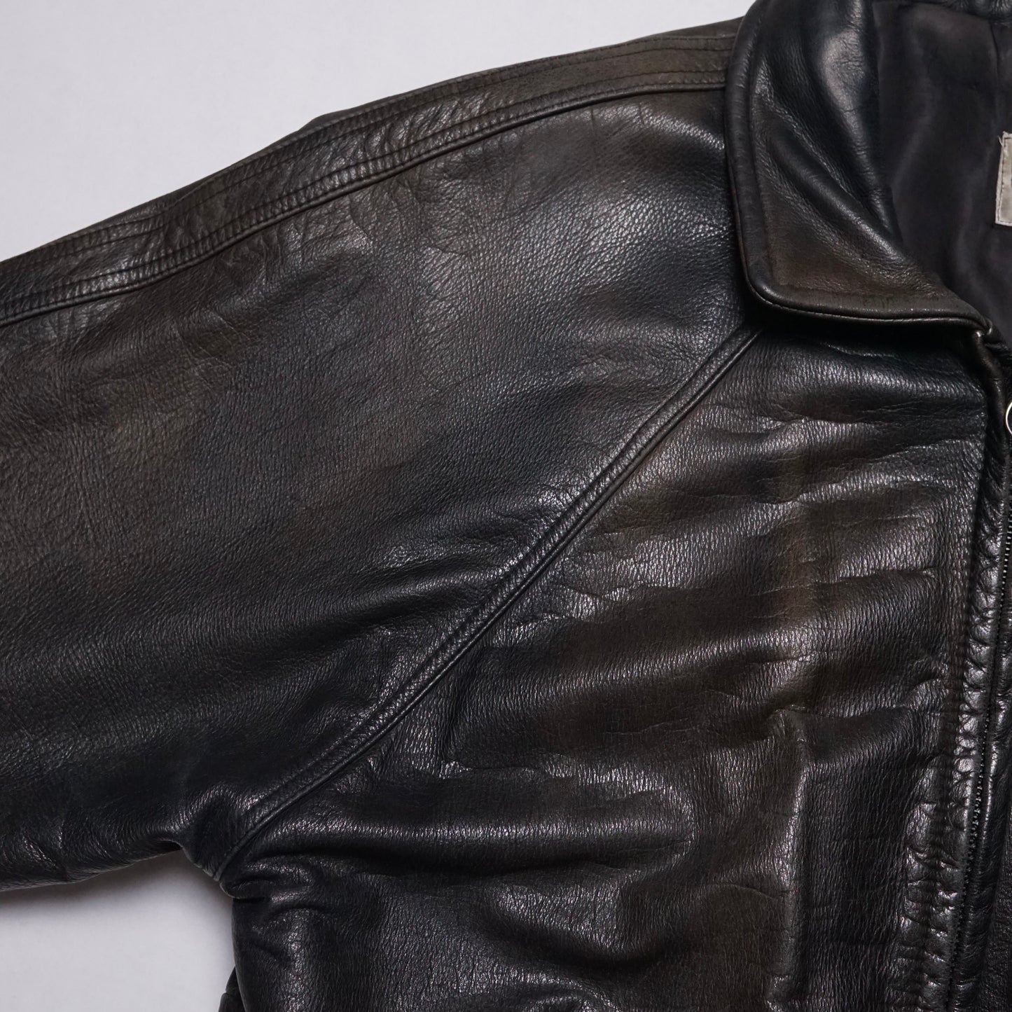 1980s Andrew Marc Leather Jacket "Black" Size: M