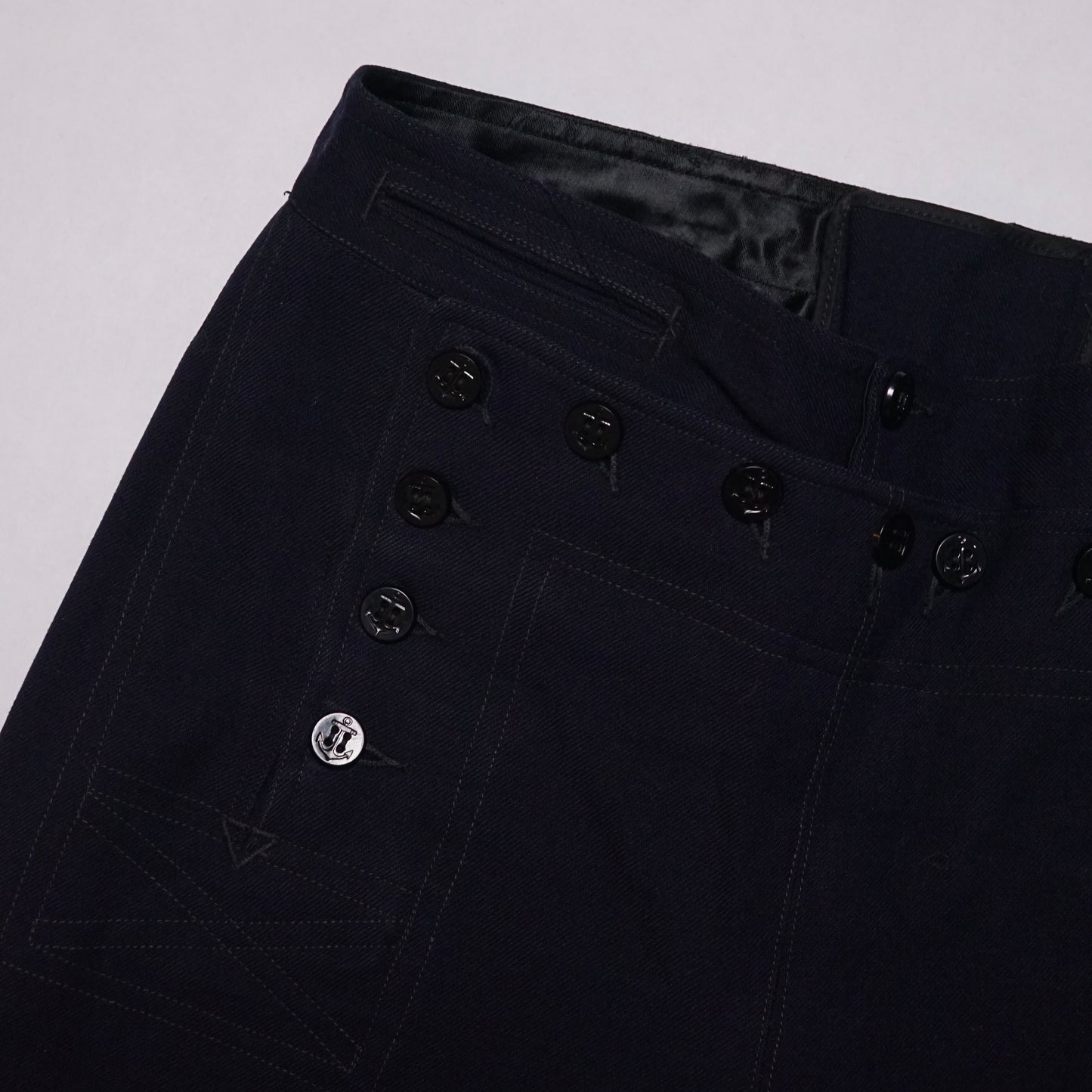 1940s Military Sailor Wool Pant Size: 29W/31L