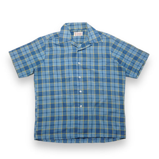 1960s Penneys Loop Collar Shirt "Blue" Size: M
