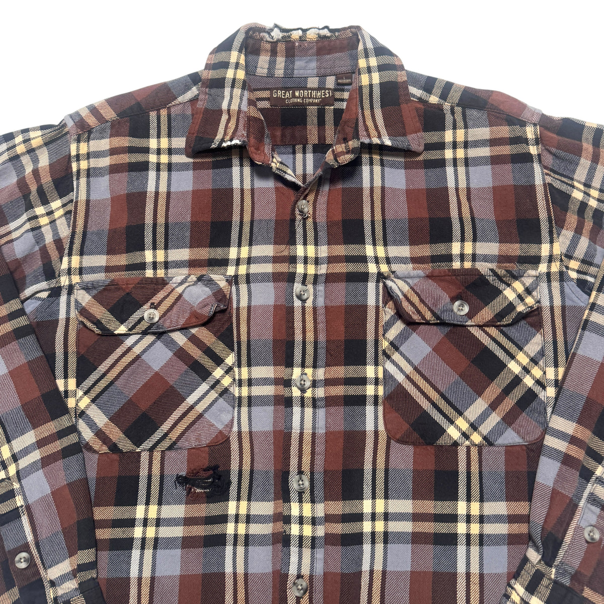 2000s Cotton Flannel "Distressed" Size: L