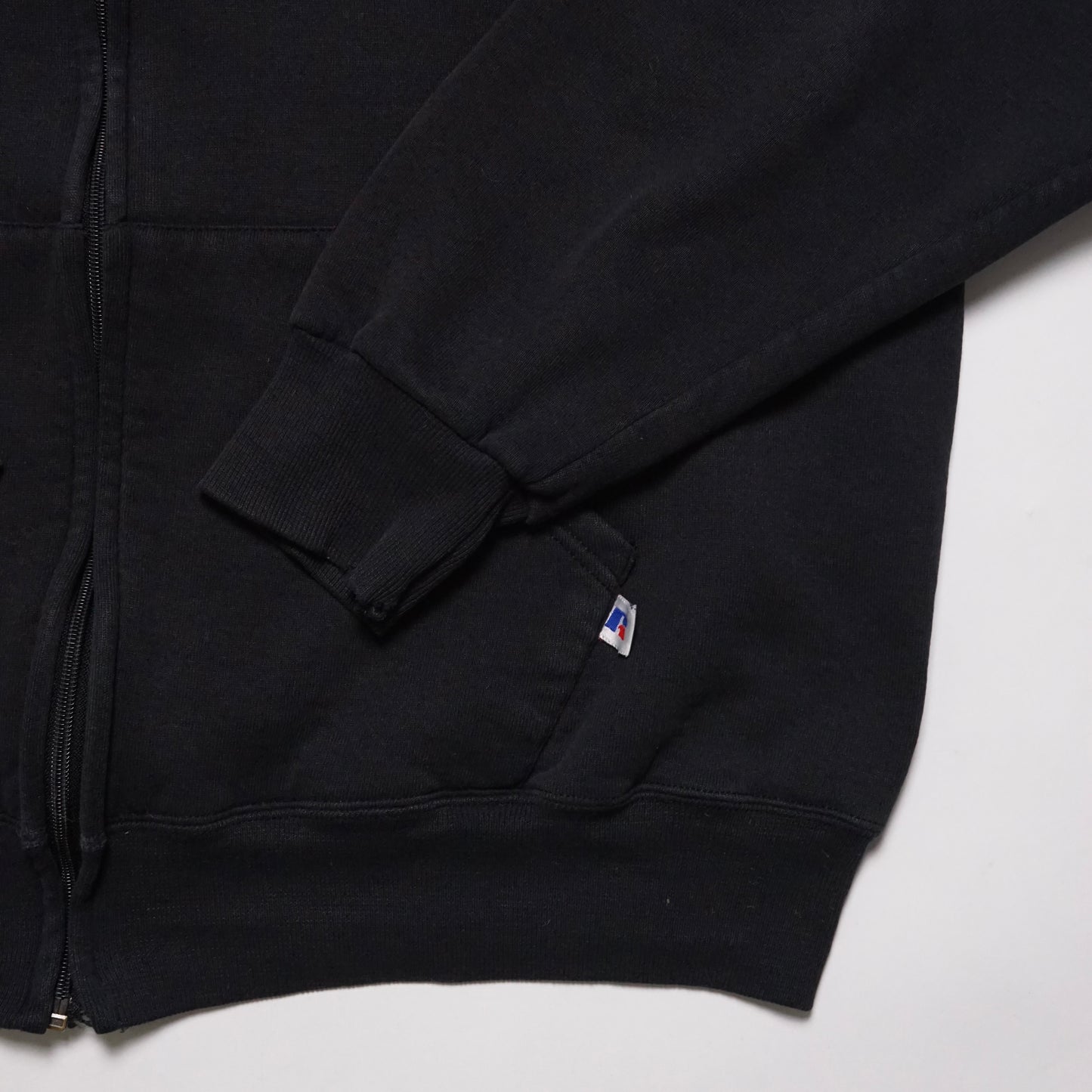 1990s Russell Athletic Zip Up "Black" Size: L/XL