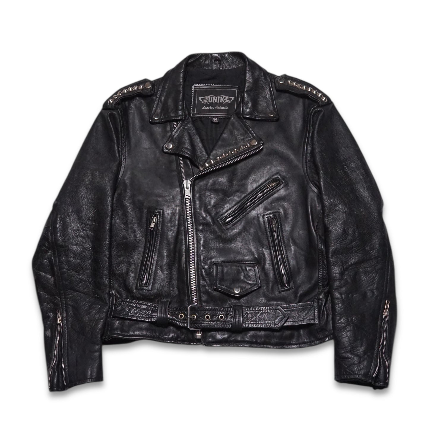 2000s Motorcycle Jacket "Studded" Size: M