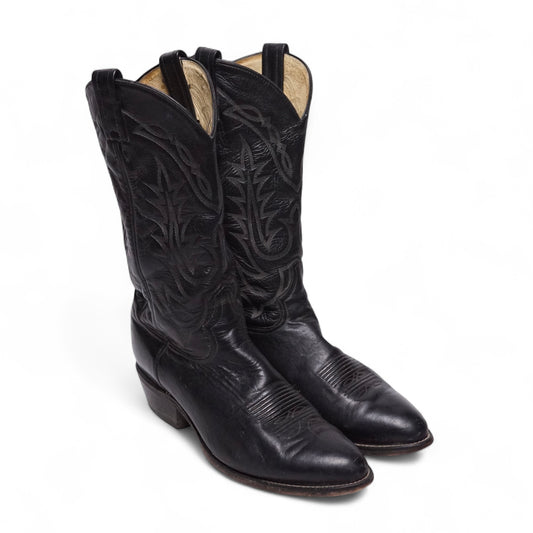 1990s Tony Lama Cowboy Boot "Black" Size: 9.5M