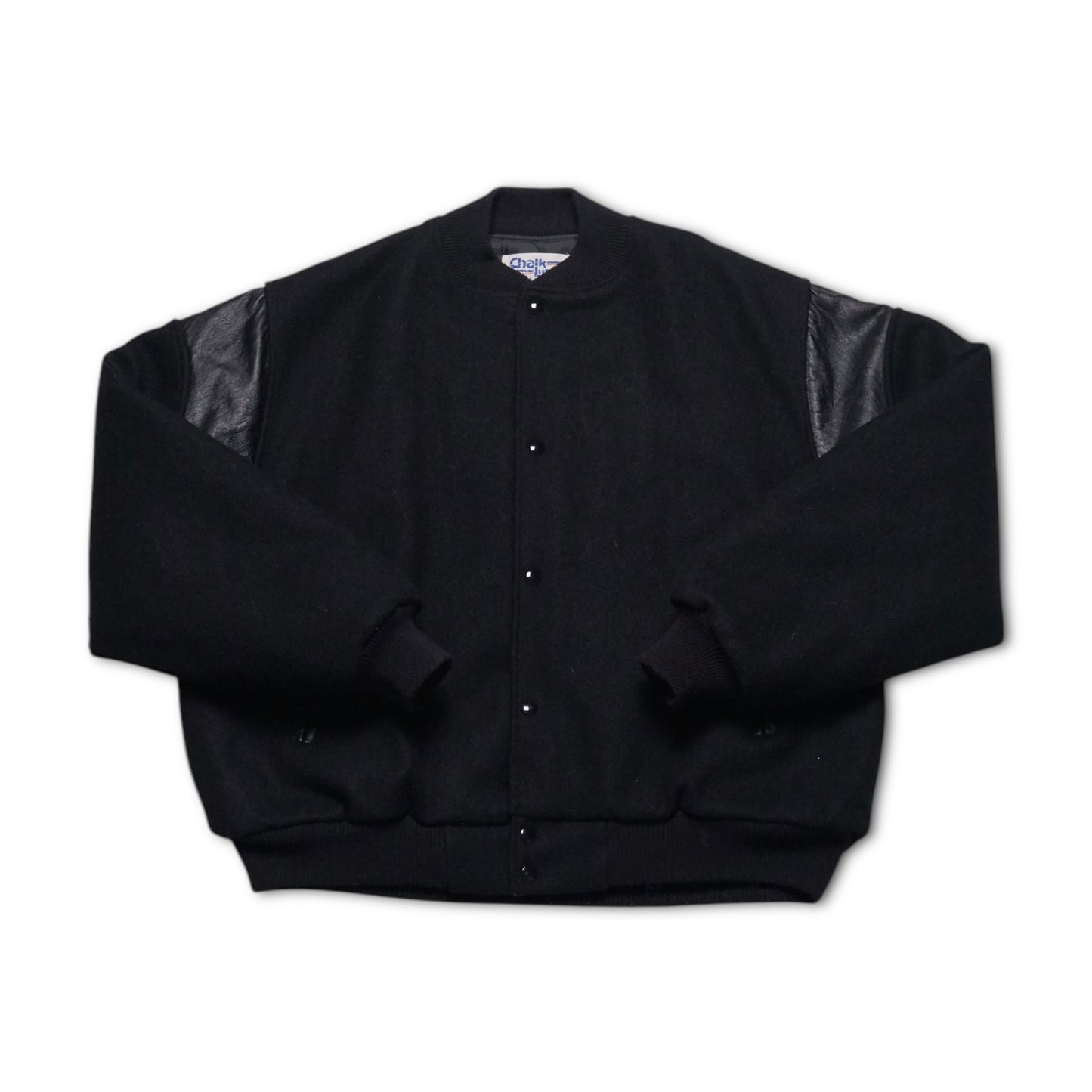 1990s Varsity Letterman Jacket "Black" Size: XL