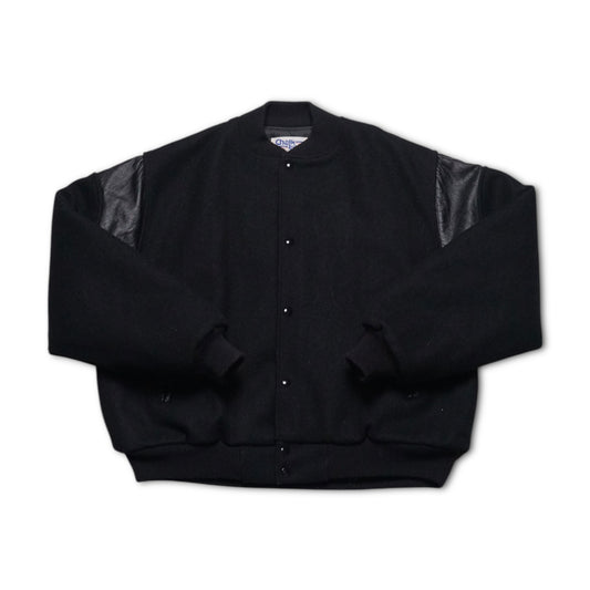 1990s Varsity Letterman Jacket "Black" Size: XL
