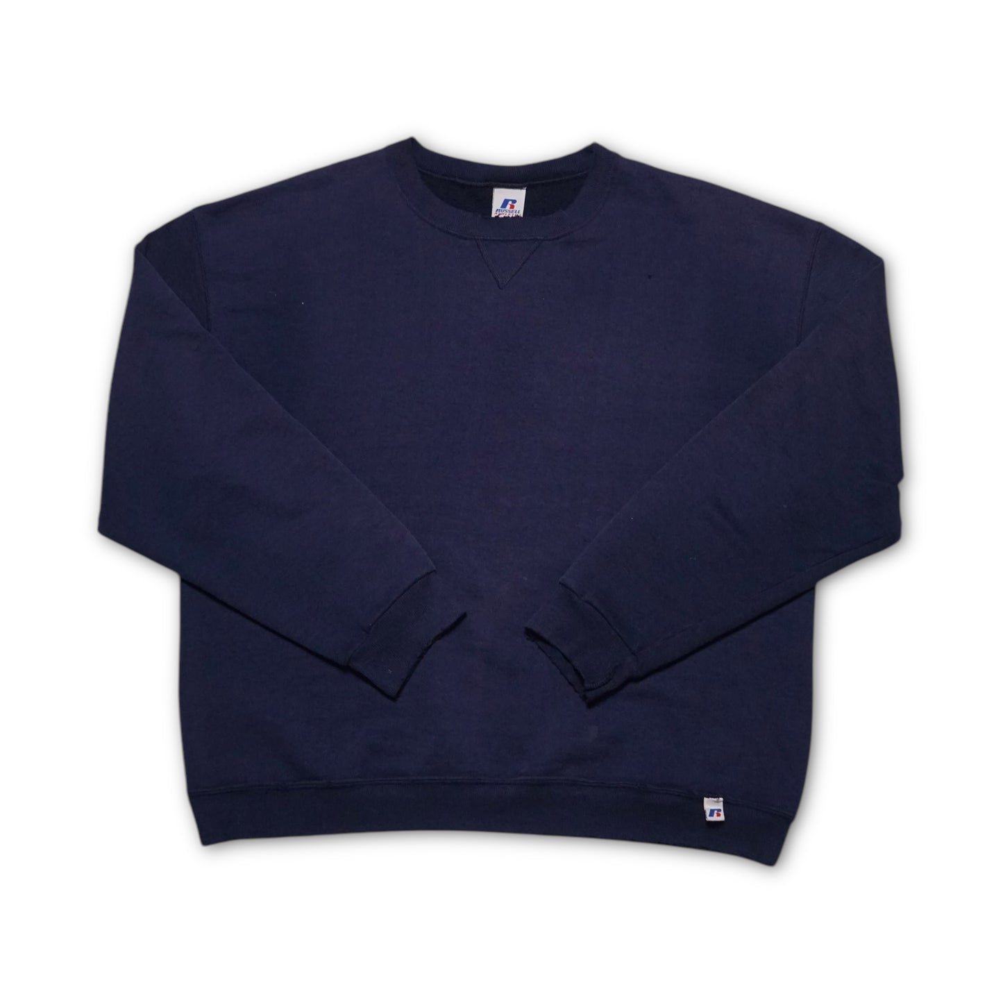 2000s Russell Athletic Sweatshirt "Navy" Size: L