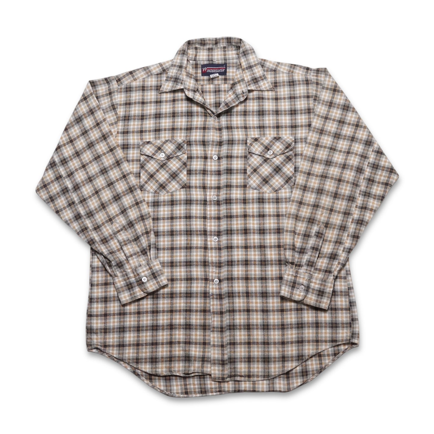 1980s Windbreaker Cotton Flannel Size: L