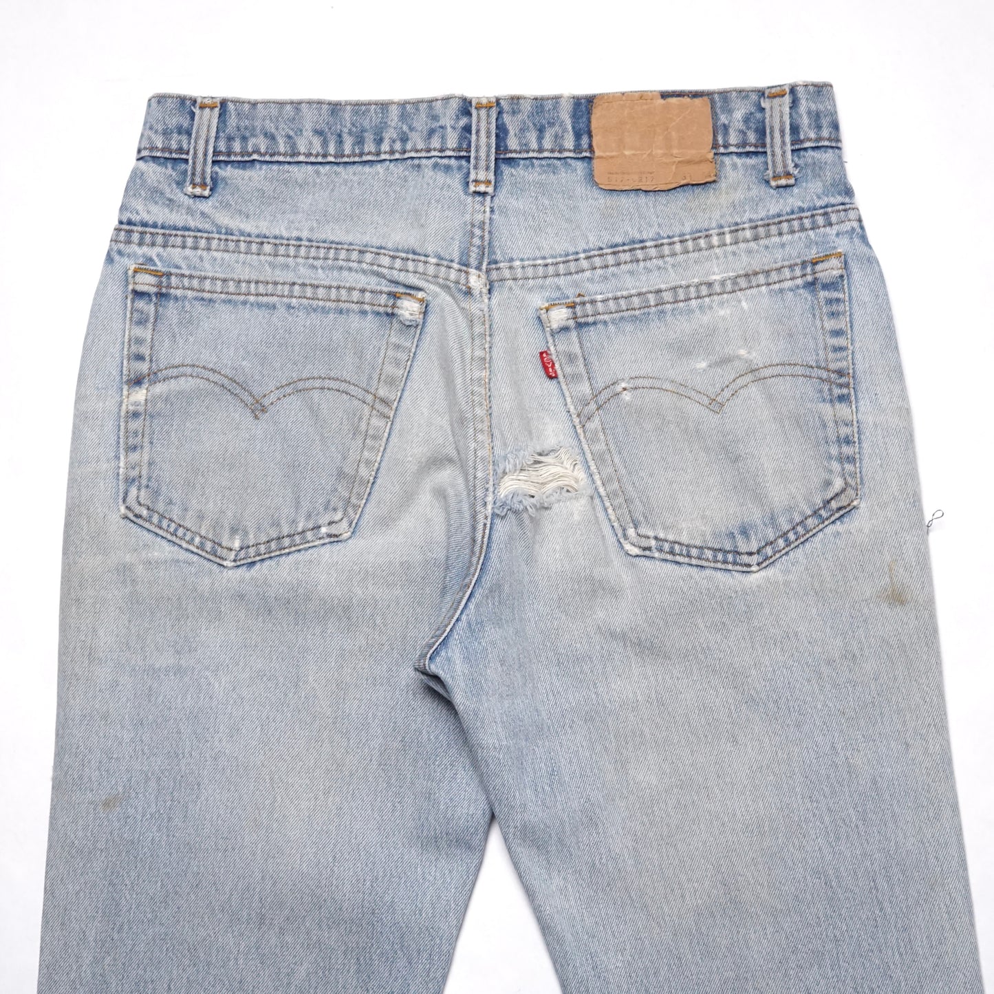 1980s Levi 517 "Thrashed" Size: 31W/33L