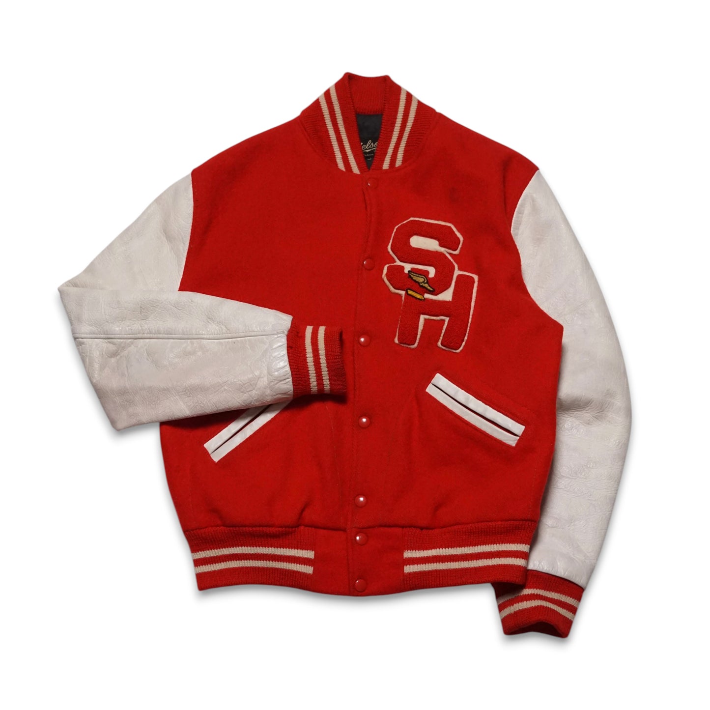 1970s Varsity Letterman Jacket "Red" Size: S/M