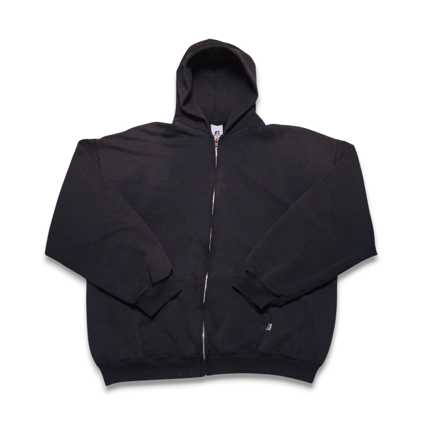 2000s Russell Athletic Zip Up Hoodie "Faded" Size: XL