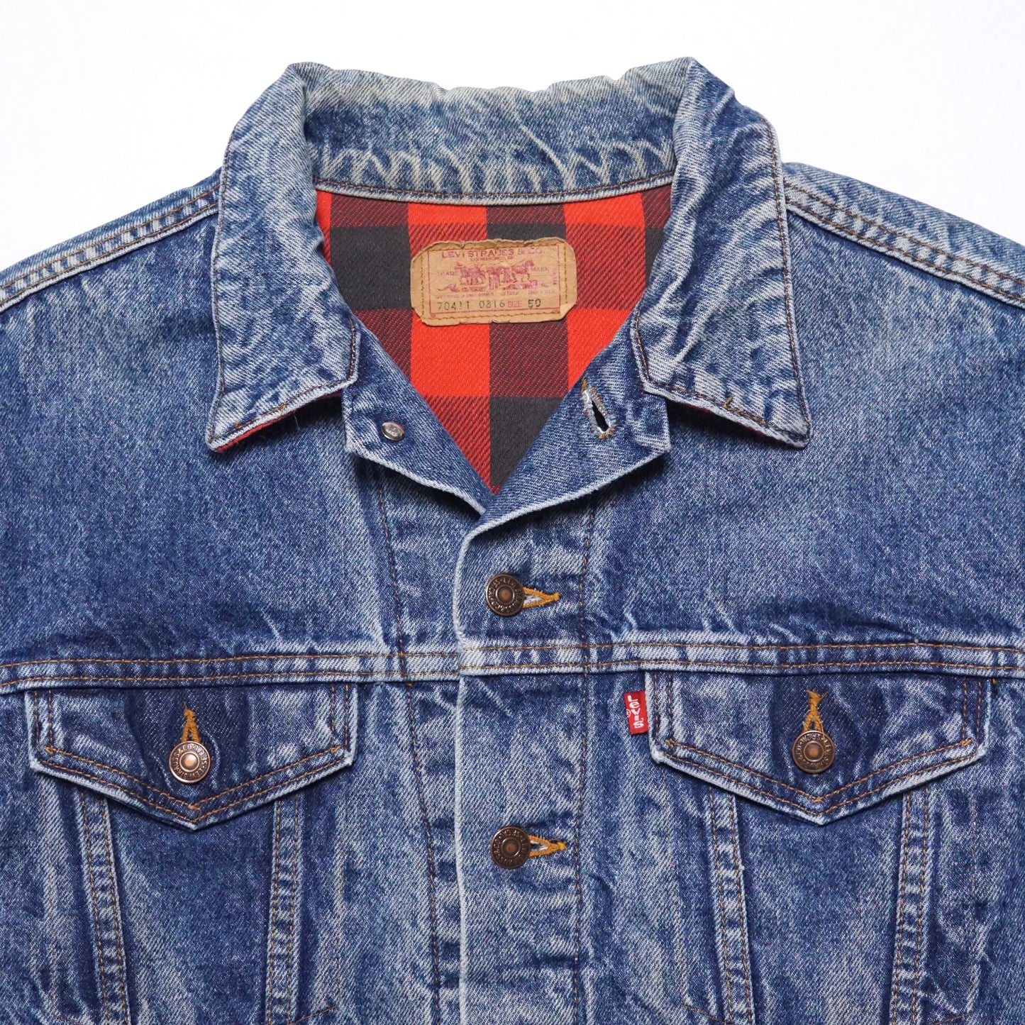 1980s Levi Type 3 Denim Jacket "Stone" Size: L/XL