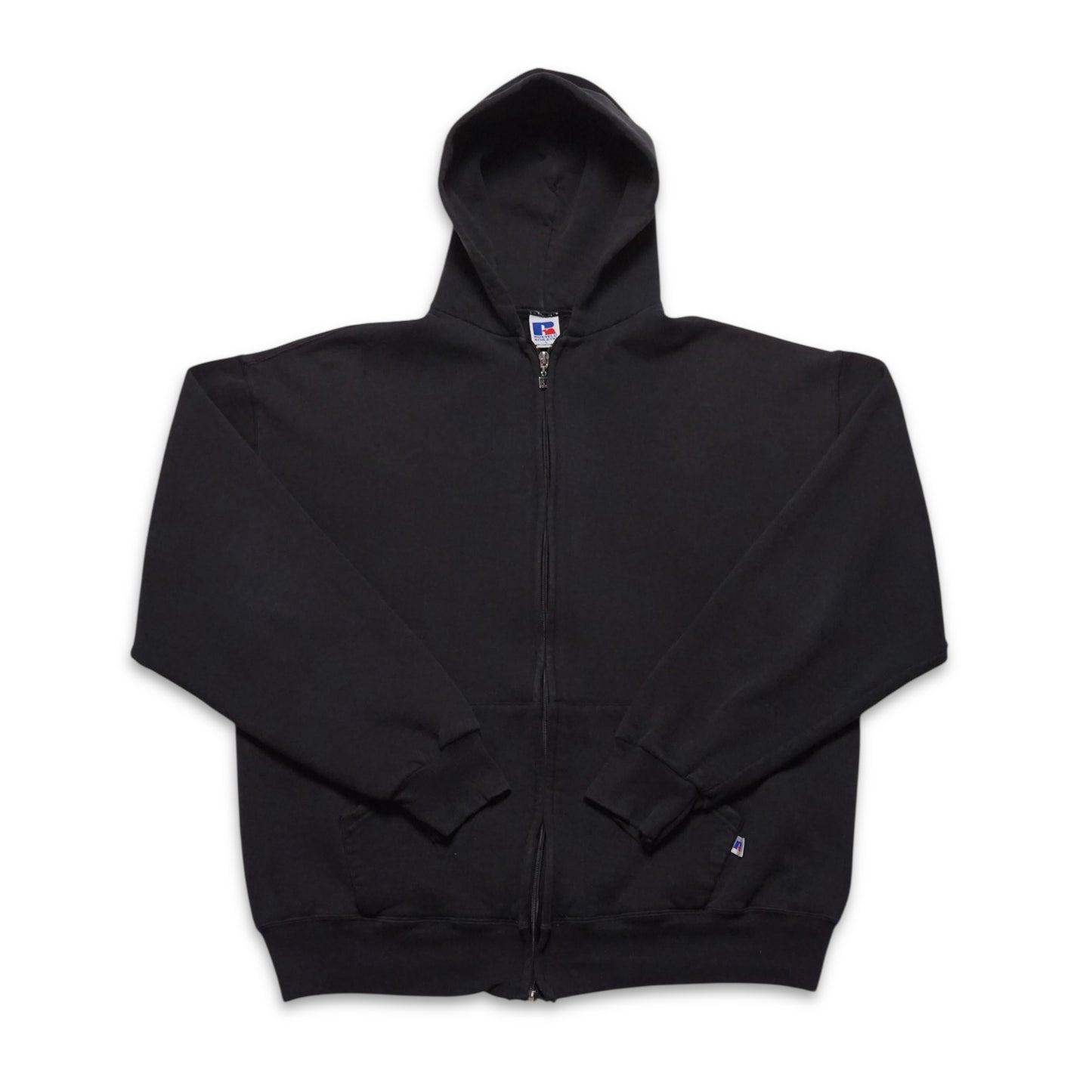 1990s Russell Athletic Zip Up "Black" Size: L/XL