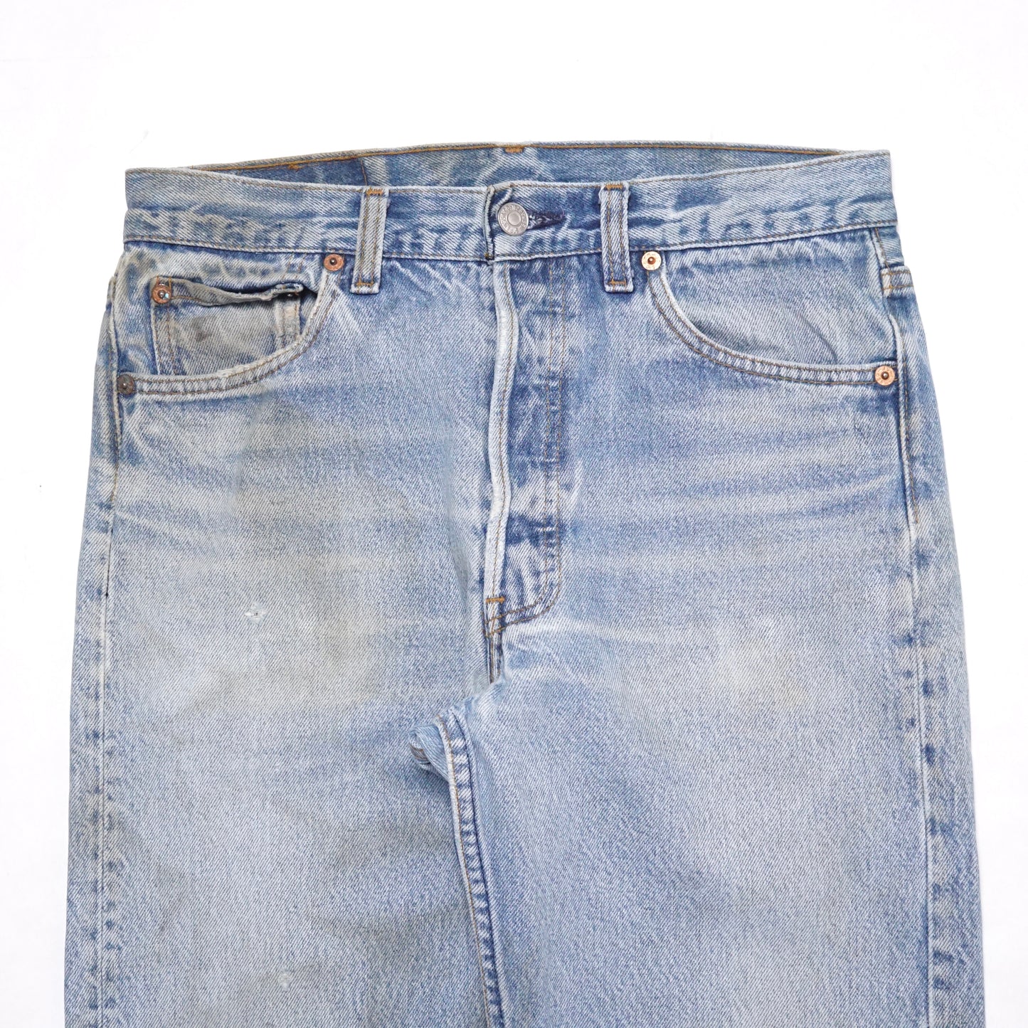 1980s Levi 501 "Oil Stains" Size: 28W/31L