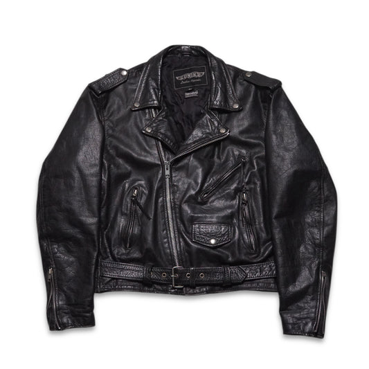 2000s Motorcycle Leather Jacket Size: M
