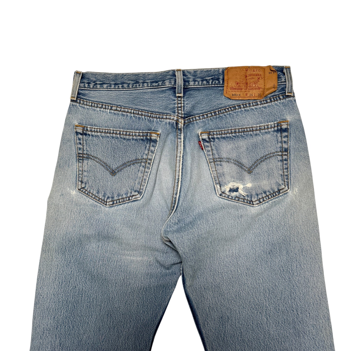1990s Levi 501 "Thrashed" Size: 32W/33L
