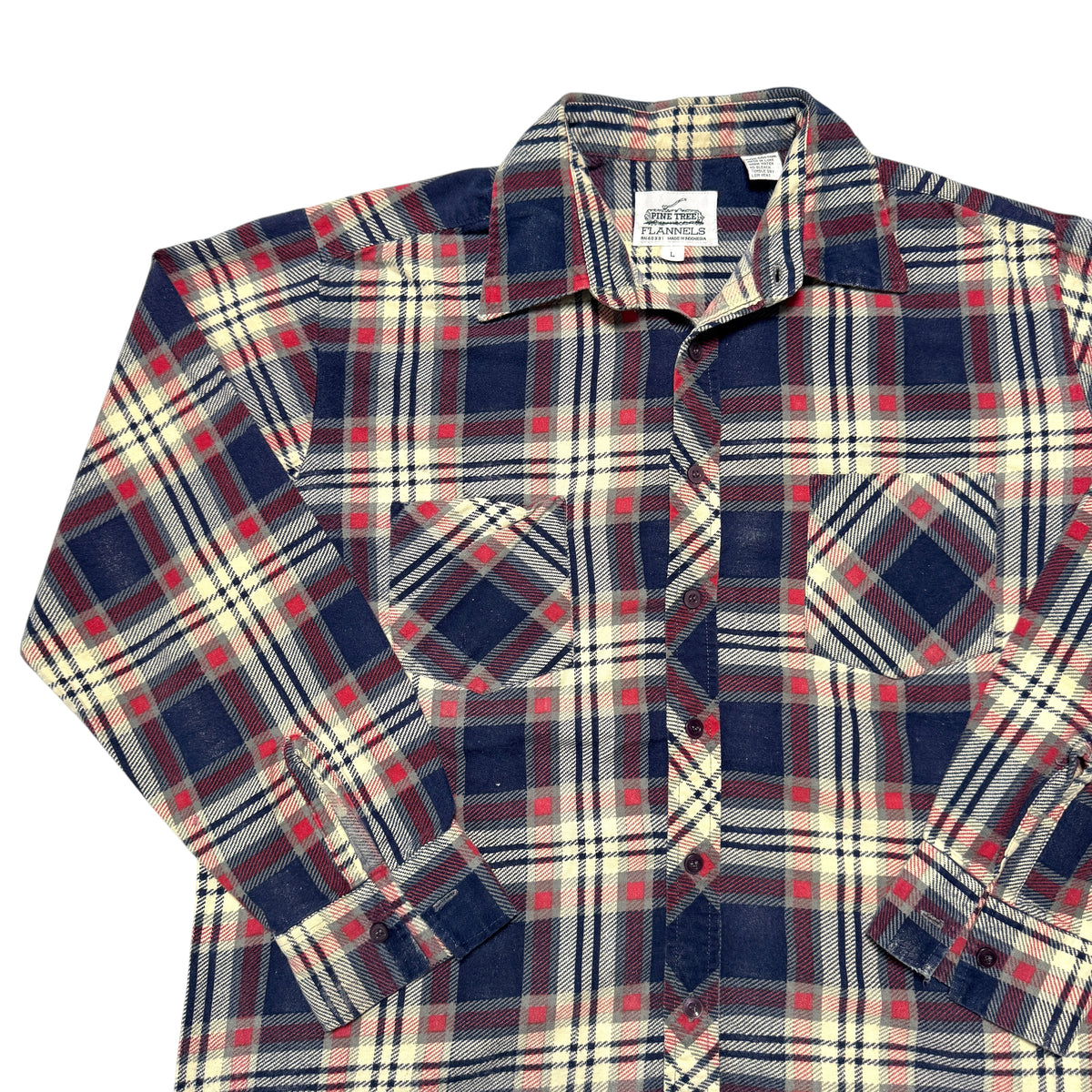 1990s Pine Tree Cotton Flannel Size: L/XL