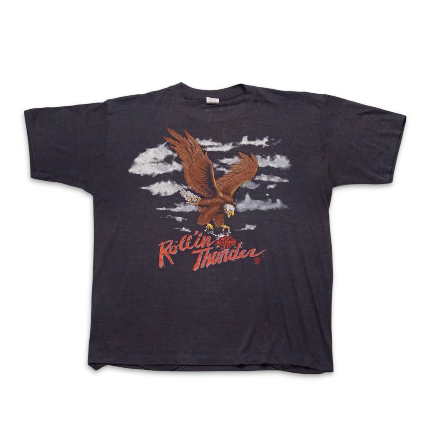 1980s Harley Davidson "Rollin Thunder" Size: M/L