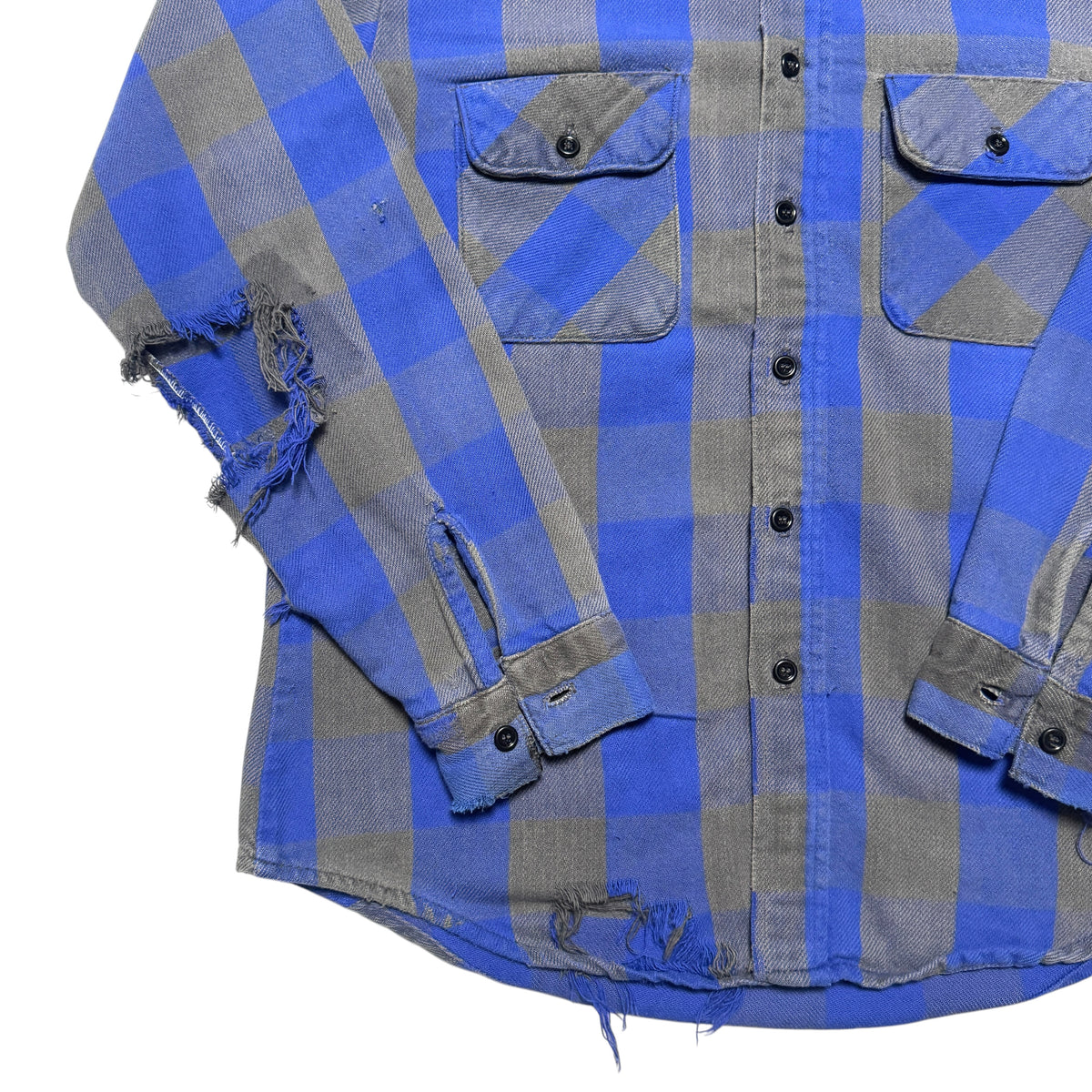 1990s Five Brothers Cotton Flannel "Distressed" Size: M