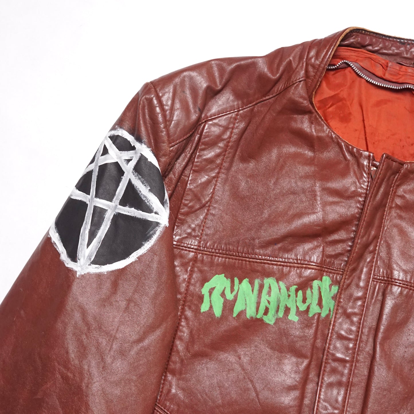 1980s Leather Jacket "Punk" Size: M