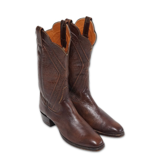 1990s Foley Cowboy Boot "Brown" Size: 9M