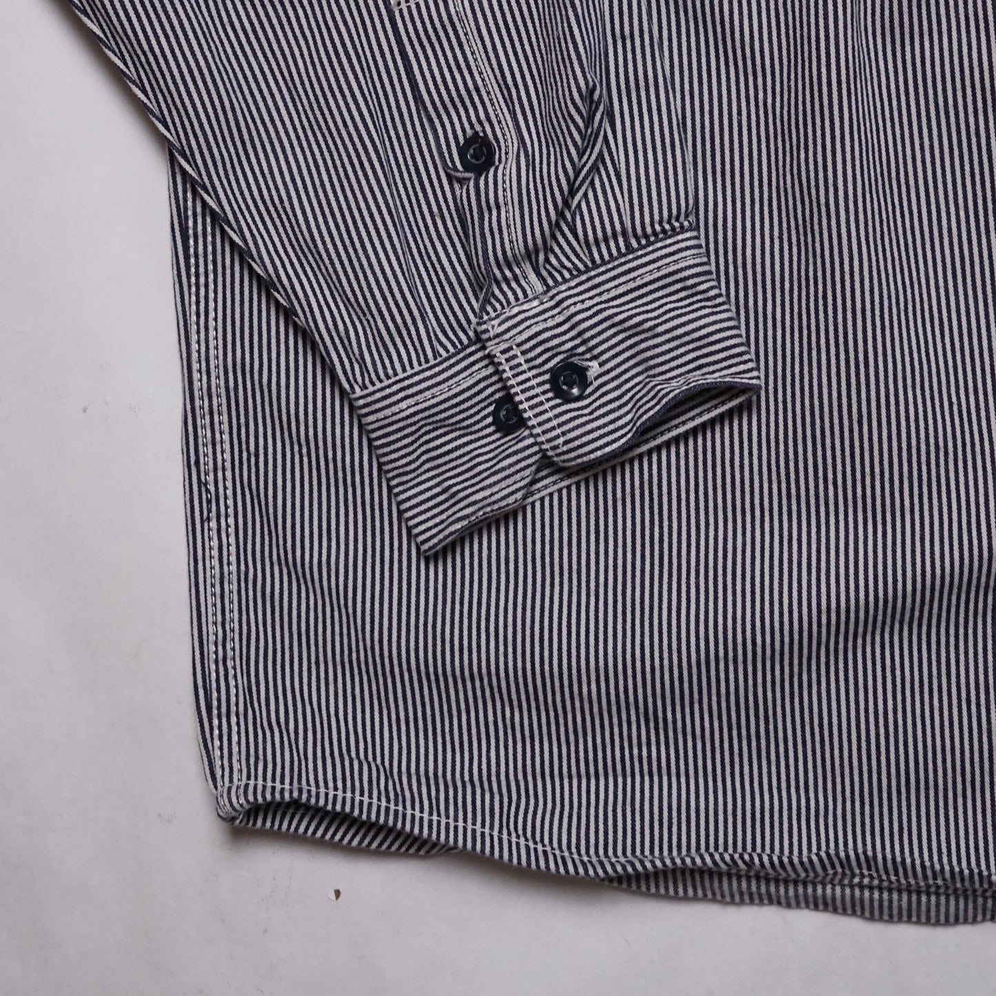 2000s Key Hickory Stripe Over Shirt Size: XL