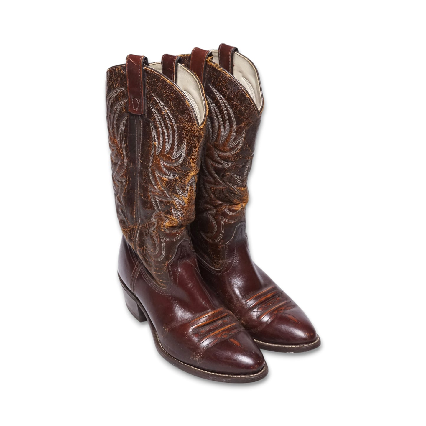 1980s Cowboy Boot "Brown" Size: 9M