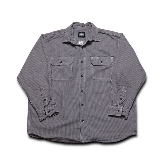 2000s Key Hickory Stripe Over Shirt Size: XL