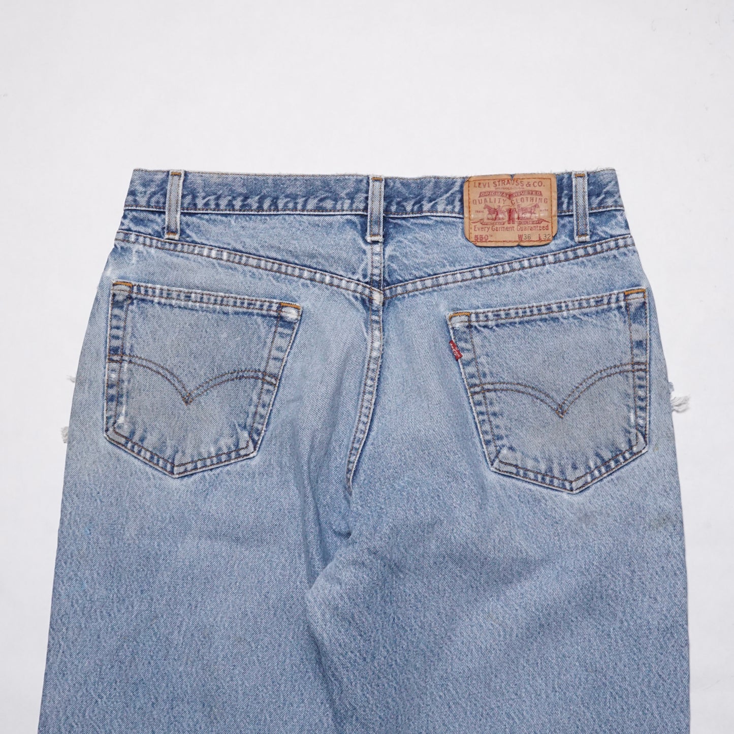 1990s Levi 550 "Thrashed" Size: 34W/32L