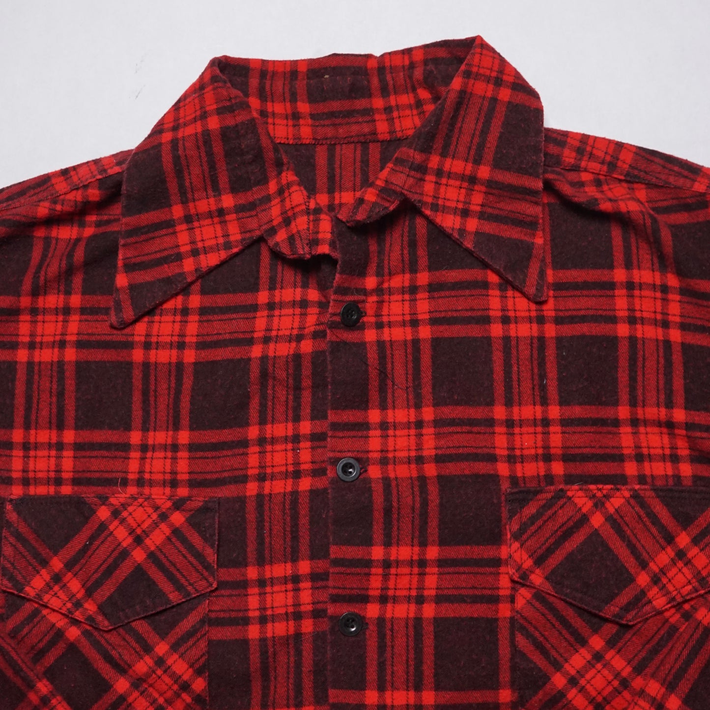 1970s Cotton Flannel "Plaid" Size: L/XL