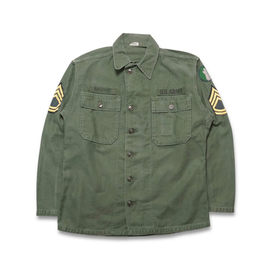 1960s Military OG-107 Fatigue Over Shirt Size: M