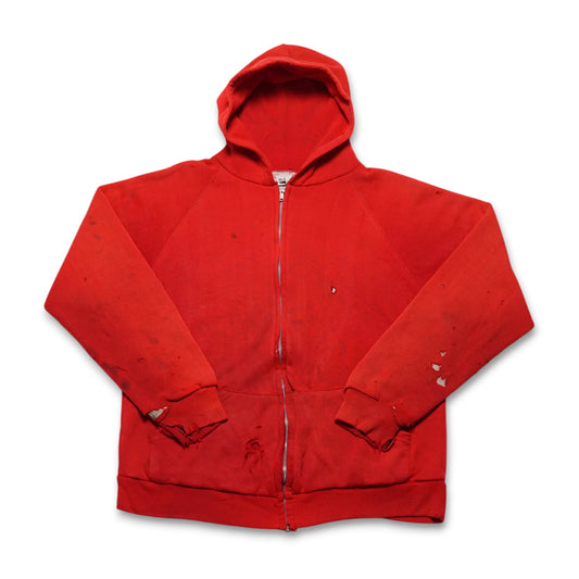 1970s Thermal Lined Zip Up "Red" Size: L/XL