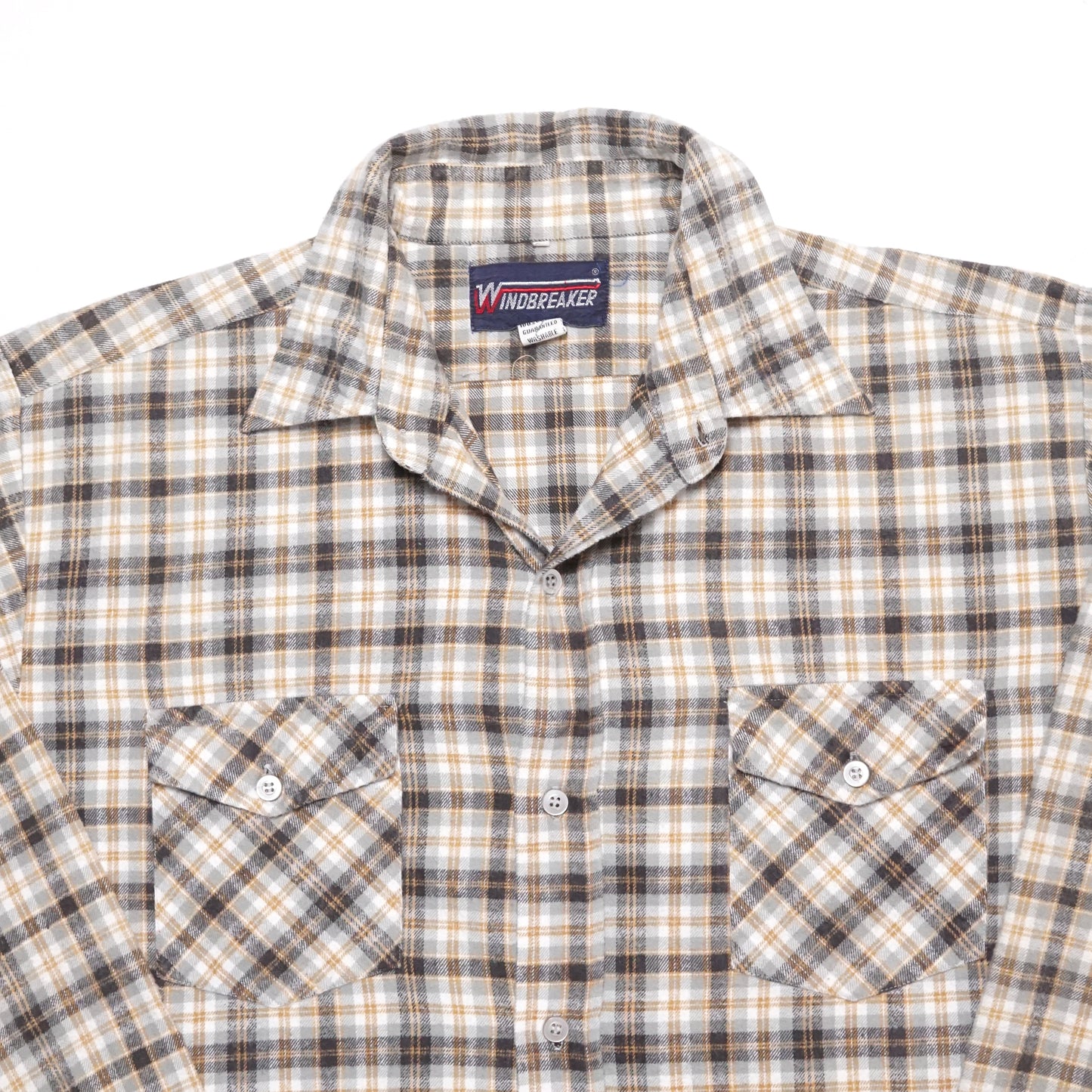 1980s Windbreaker Cotton Flannel Size: L